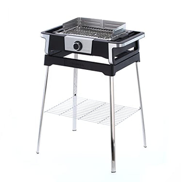 SEVERIN SENOA DigitalBOOST Elektrogrill mit Untergestell, Standgrill mit schnellem Grillstart bis 500 °C, Balkon Grill mit SafeTouch-Oberfläche, Edelstahl/Schwarz, PG 8118 im Sale